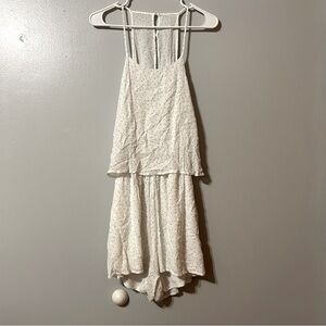 Hyfve Lightweight White  Romper With Black Polka dots  Medium‎ Flowy Open Back